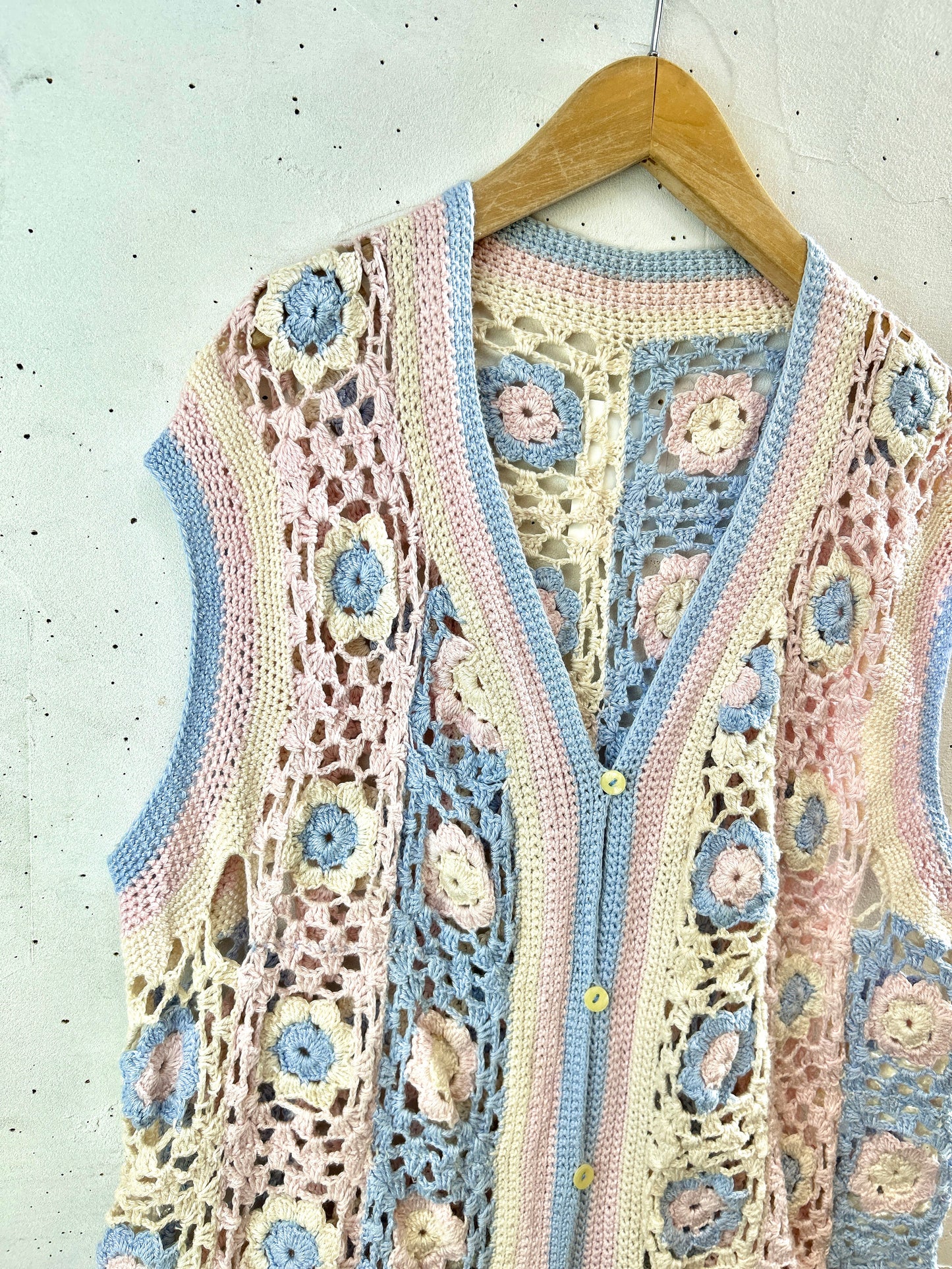 Vintage Granny Square Vest [I30999]