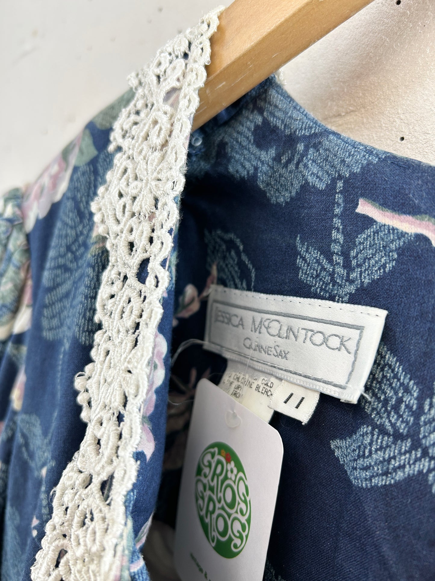 '80s Vintage Dress 〜JESSICA McCLINTOCK〜 [H30845]