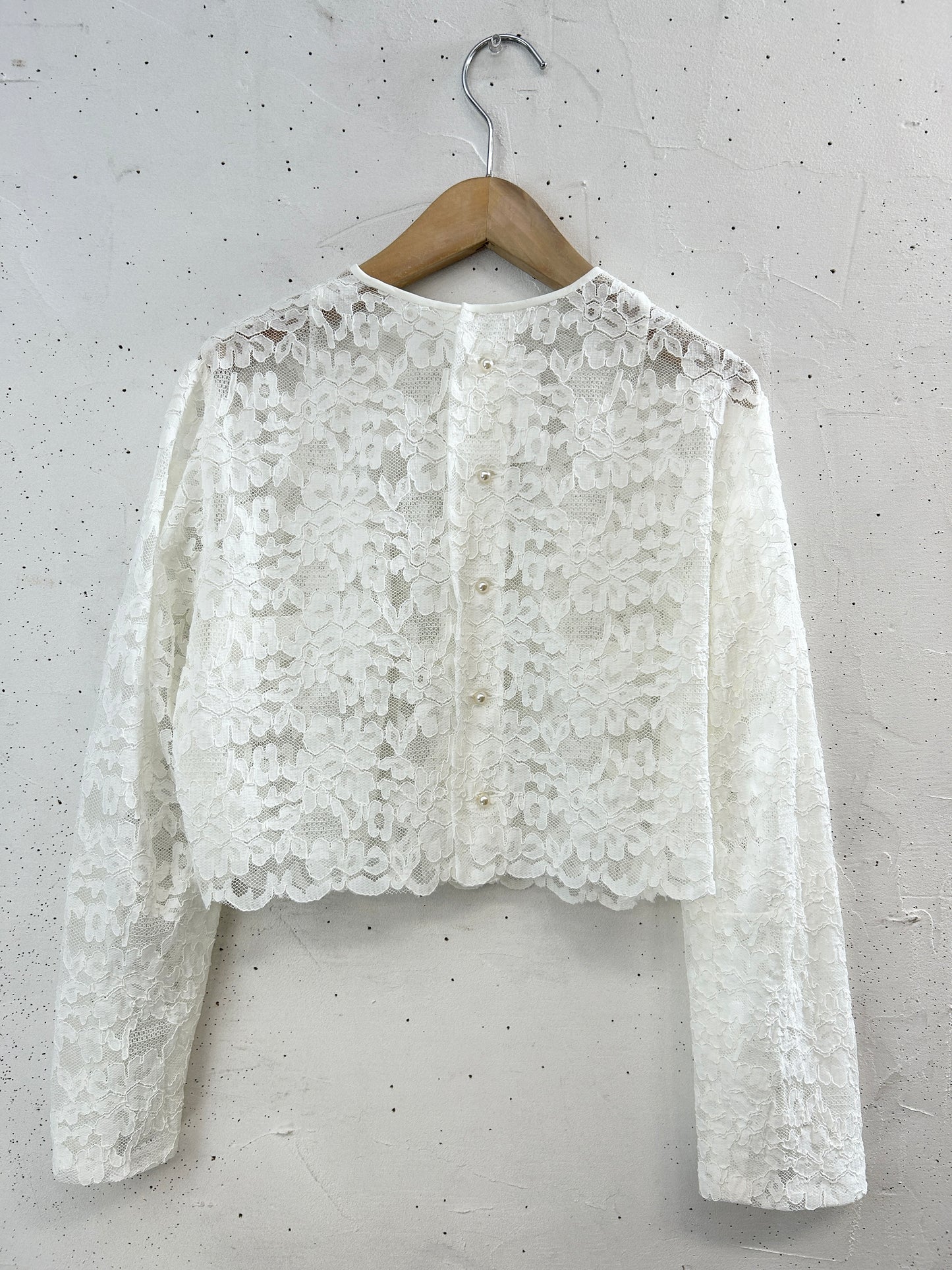 Vintage White Lace Blouse [F32575]