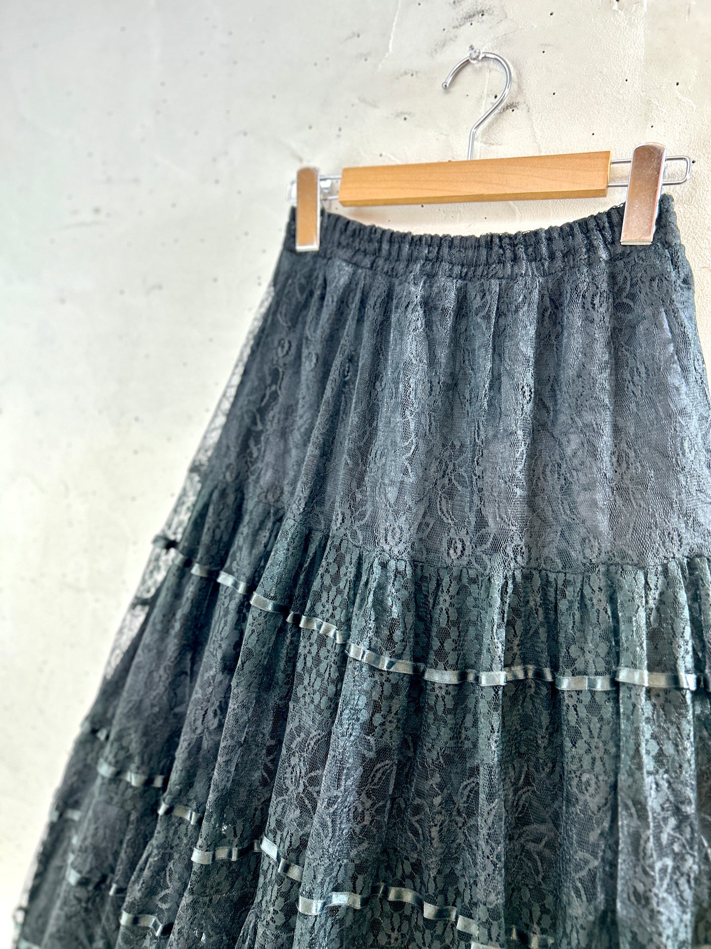 Vintage Lace Skirt MADE IN FRANCS [H30760]