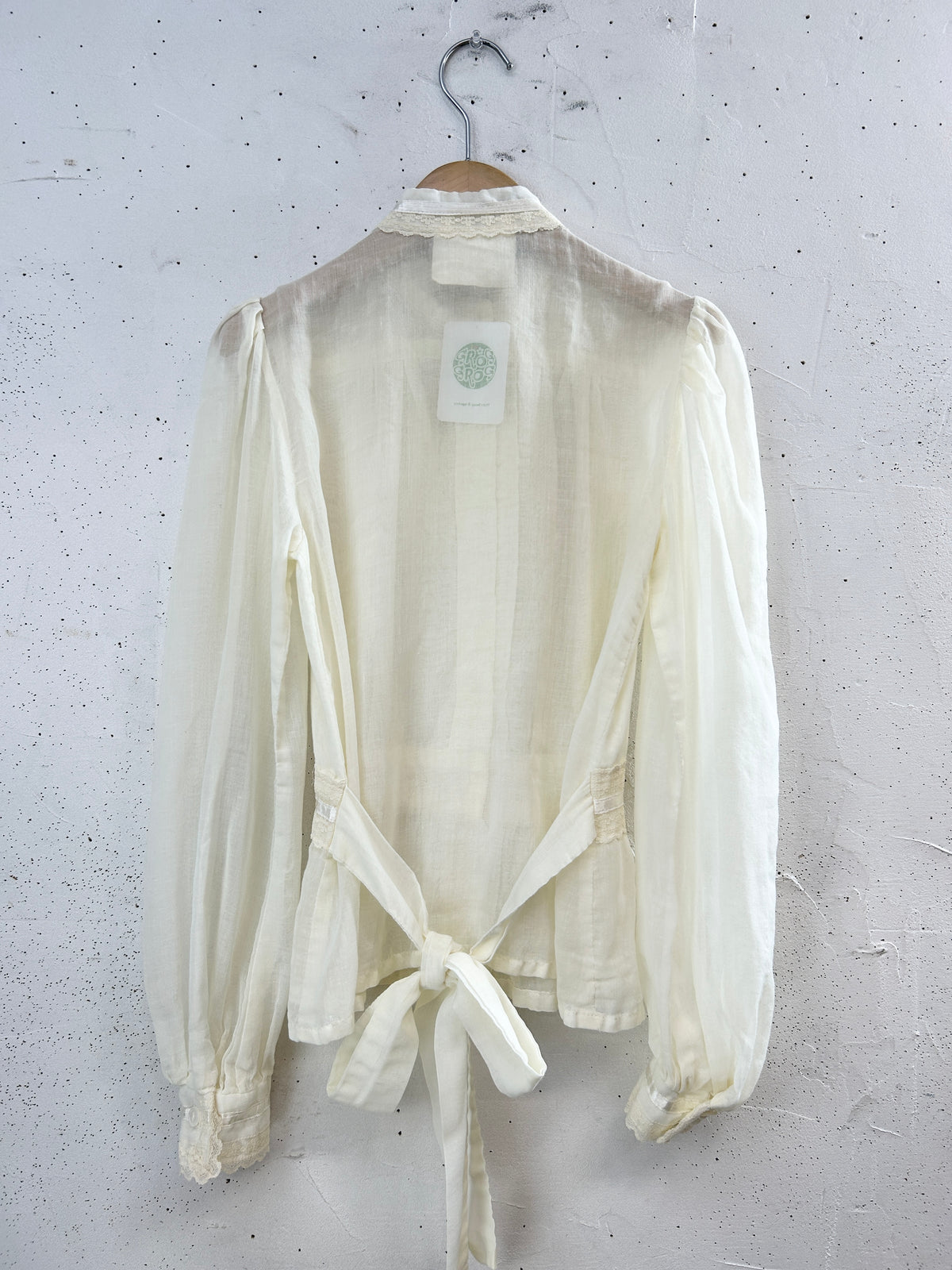 Vintage White Blouse 〜GUNNIES〜 でかタグ [I34005]