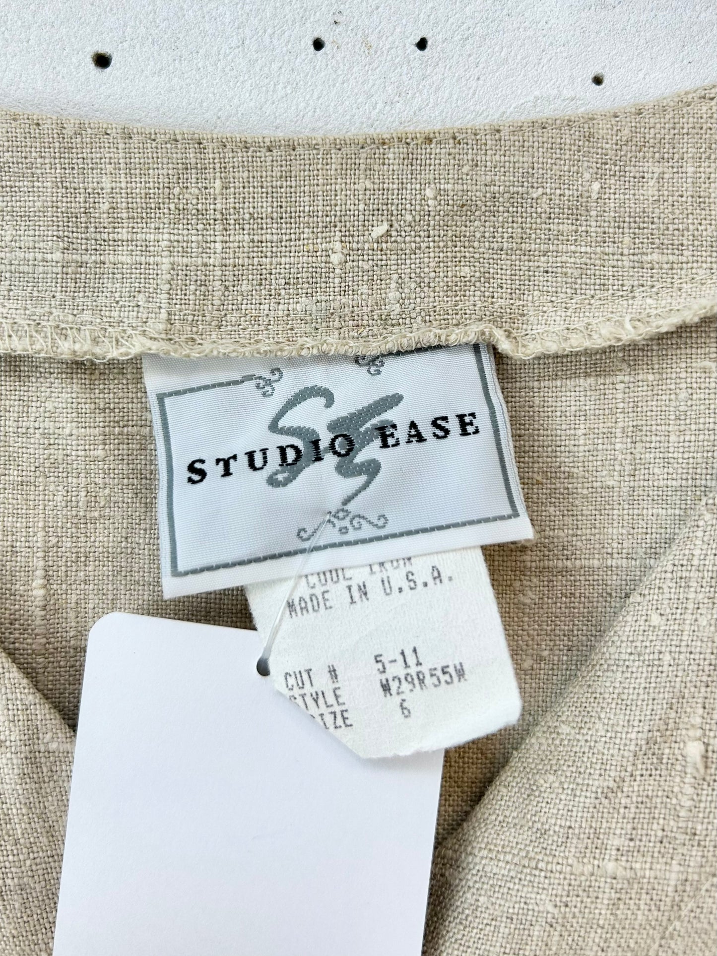 Vintage Linen Shirt MADE IN USA [G30755]