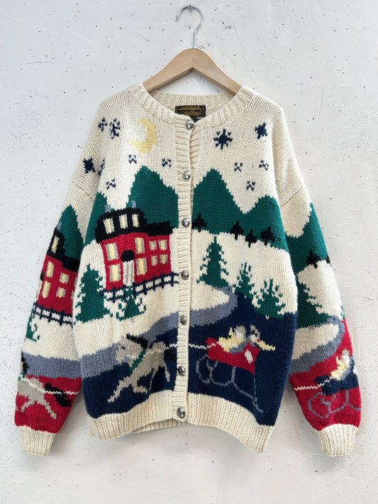 Vintage Knit Cardigan 〜Eddie Bauer〜 [J32440]