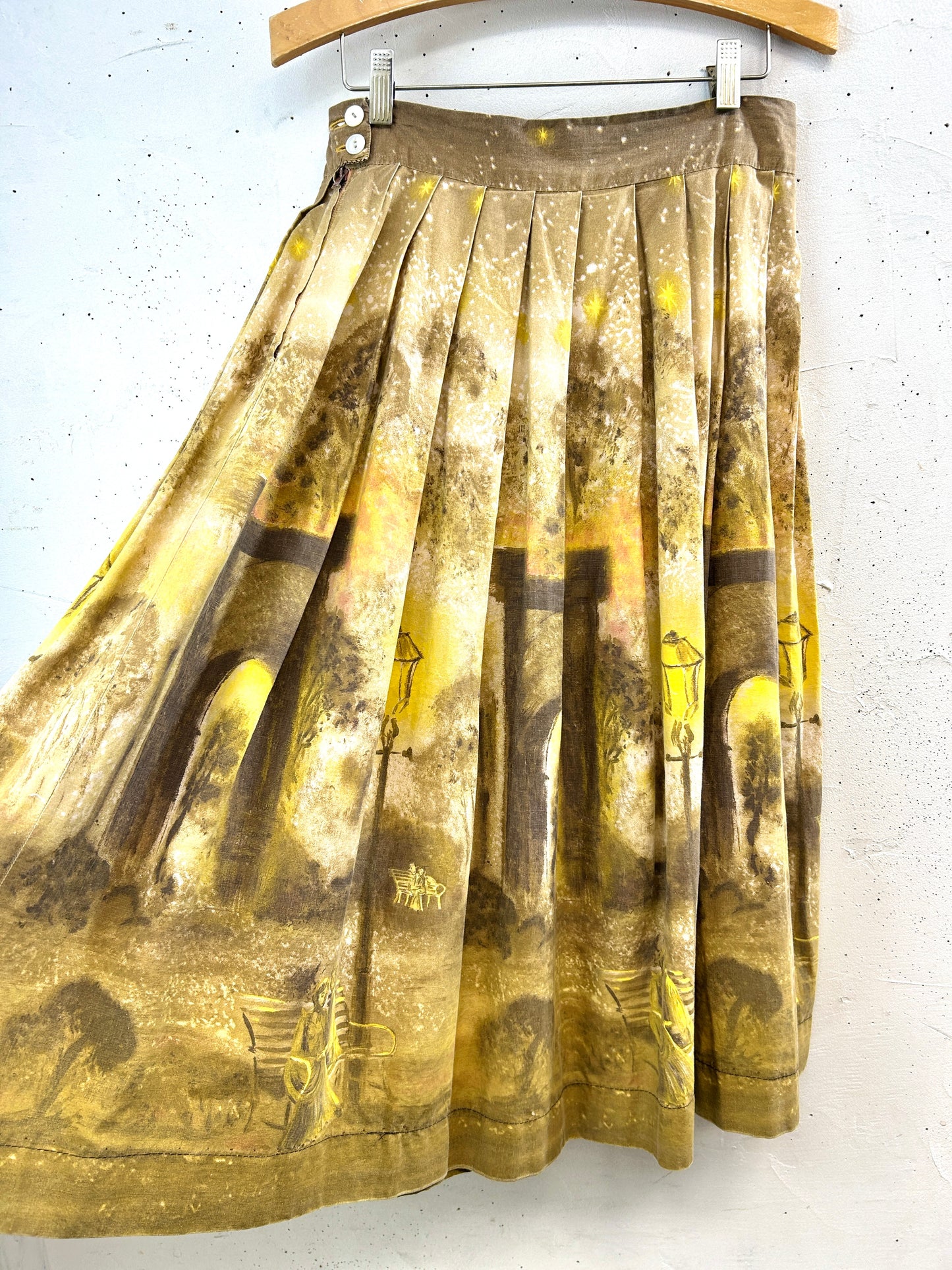 '50s Vintage End Pattern Skirt [E32549]