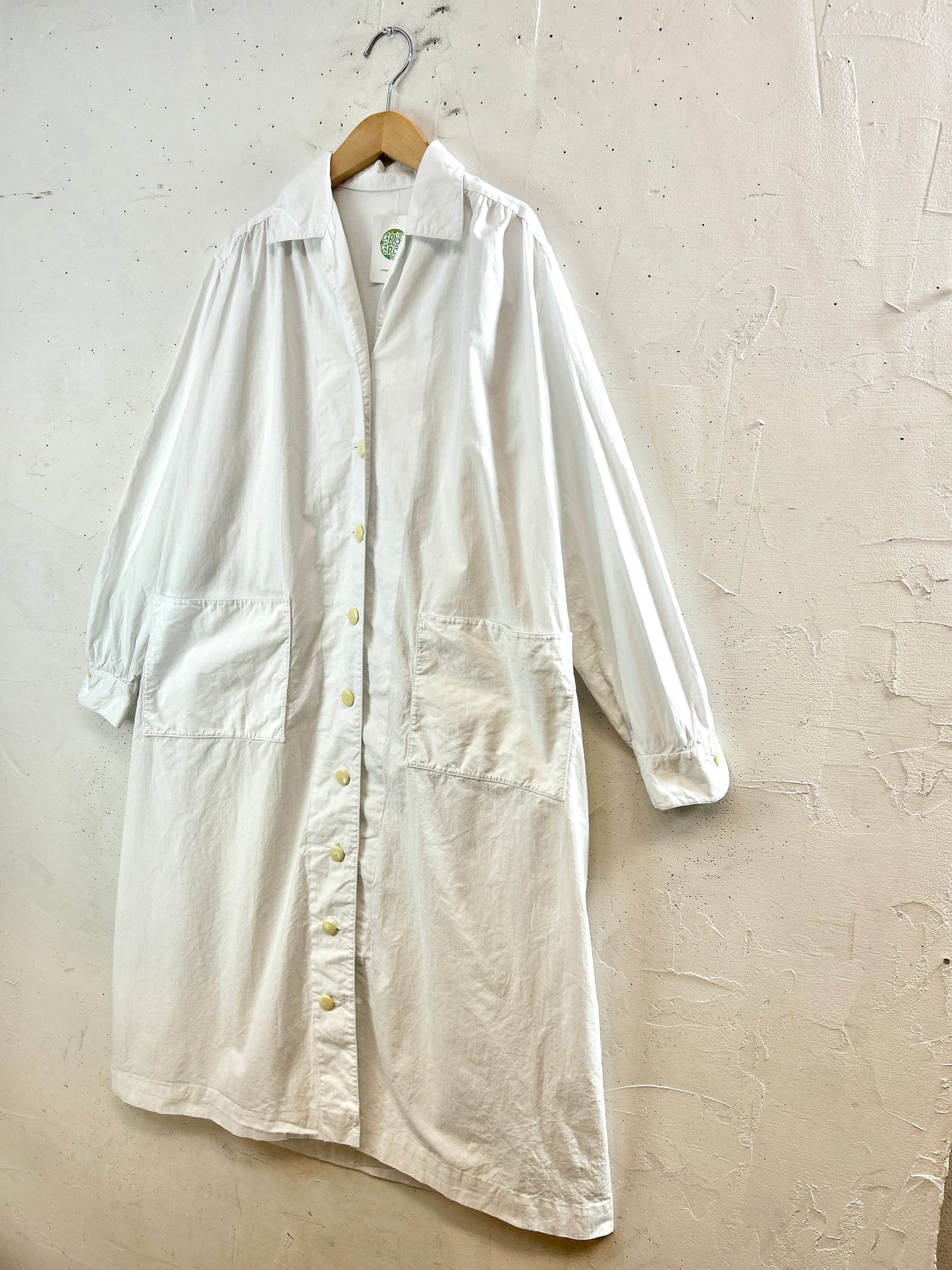’50s Vintage White Work Coat  [J30609]