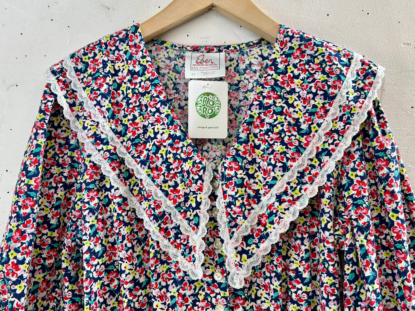 '80s Big Collar  Dress MADE IN USA [G30813]