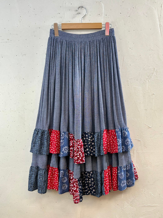 Vintage Tiered Skirt MADE IN USA [G30812]