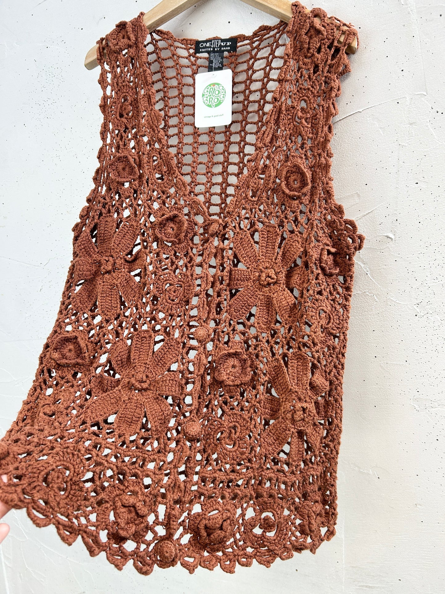 Vintage Crochet Vest [H33488]