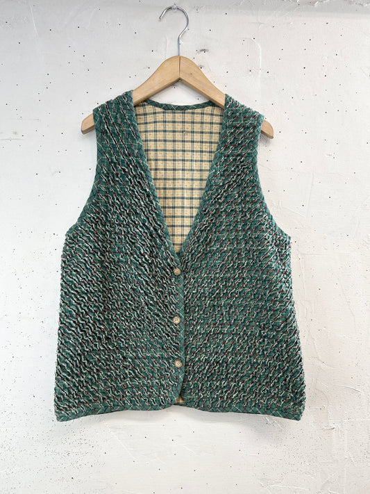 Vintage Slash Quilt Vest [C31812]