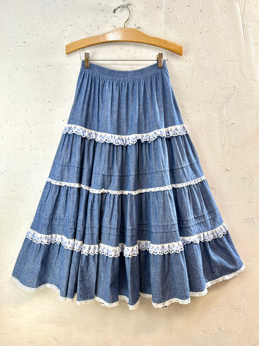 Vintage Chambray Skirt [I30242]