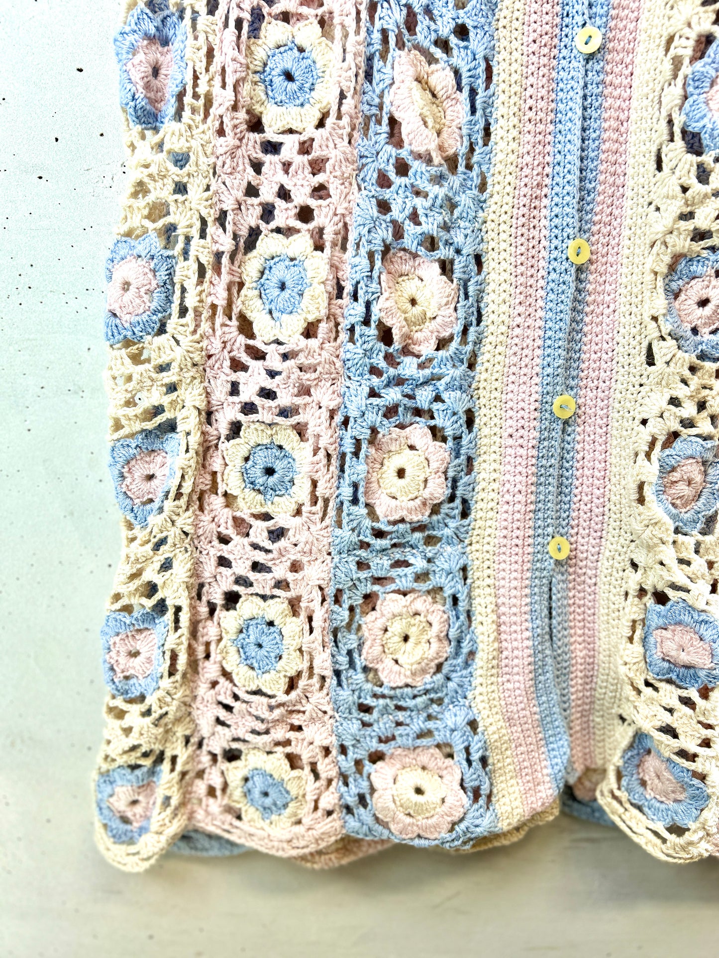 Vintage Granny Square Vest [I30999]