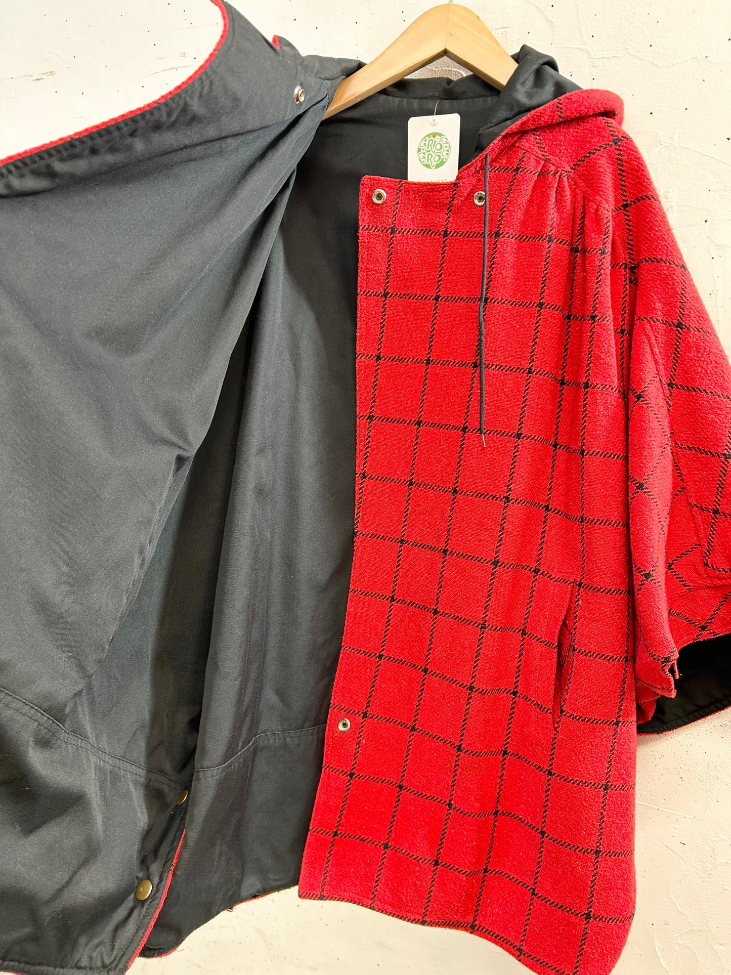 Vintage Poncho Reversible [A31230]
