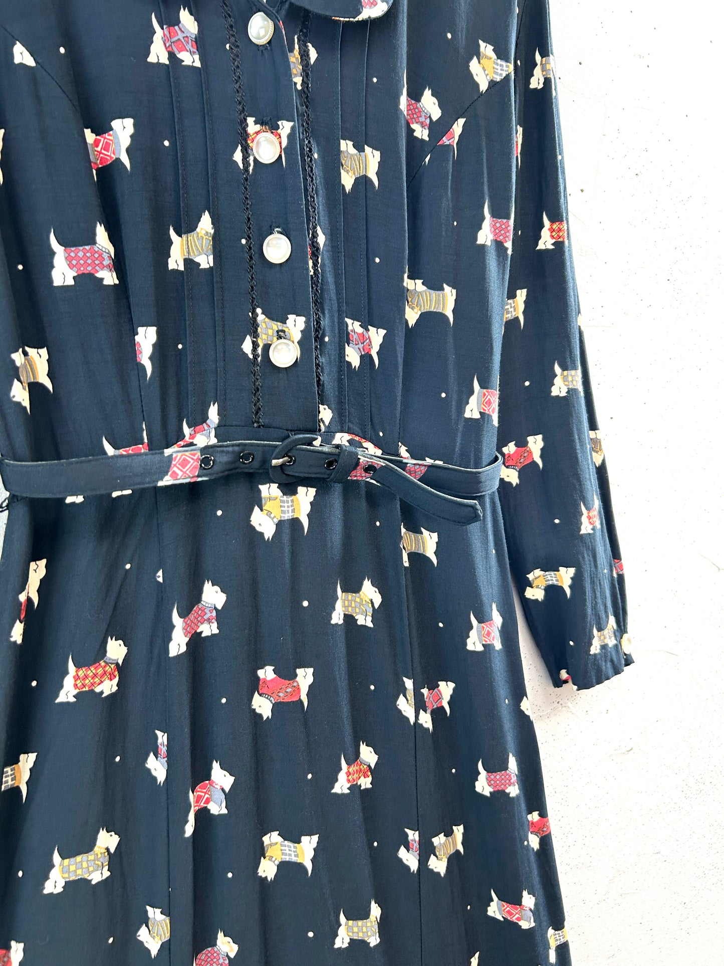 Vintage Rayon Dress 〜E.D.MICHAELS〜 MADE IN USA [F32882]