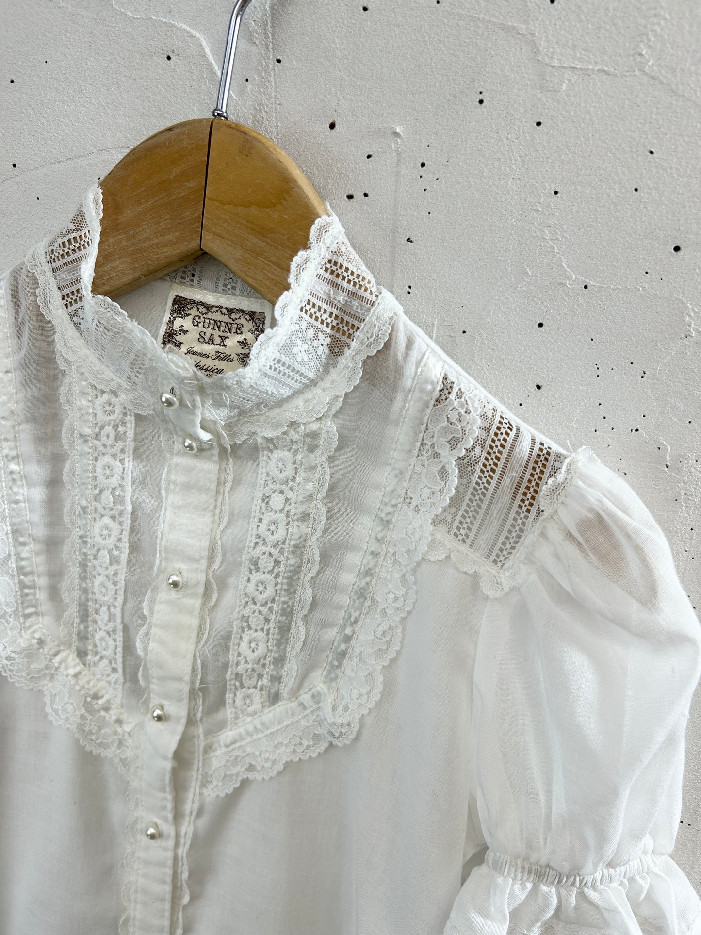 Vintage White Blouse 〜GUNNE SAX Kids〜 [G33266]
