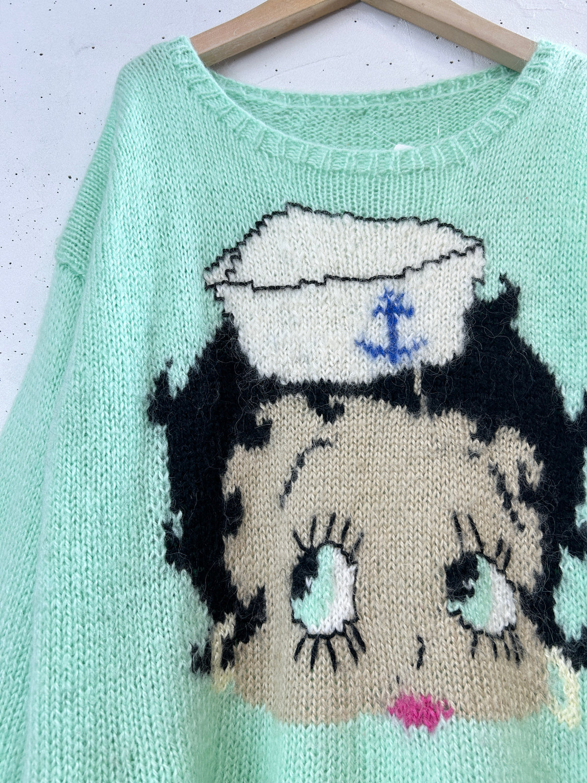 Vintage Hand Knit Sweater 〜BETTY BOOP〜 [J34082]