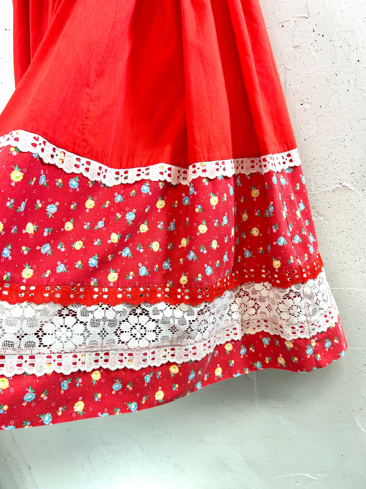 ’70s Velour Skirt 〜carefree fashions〜 [E32543]