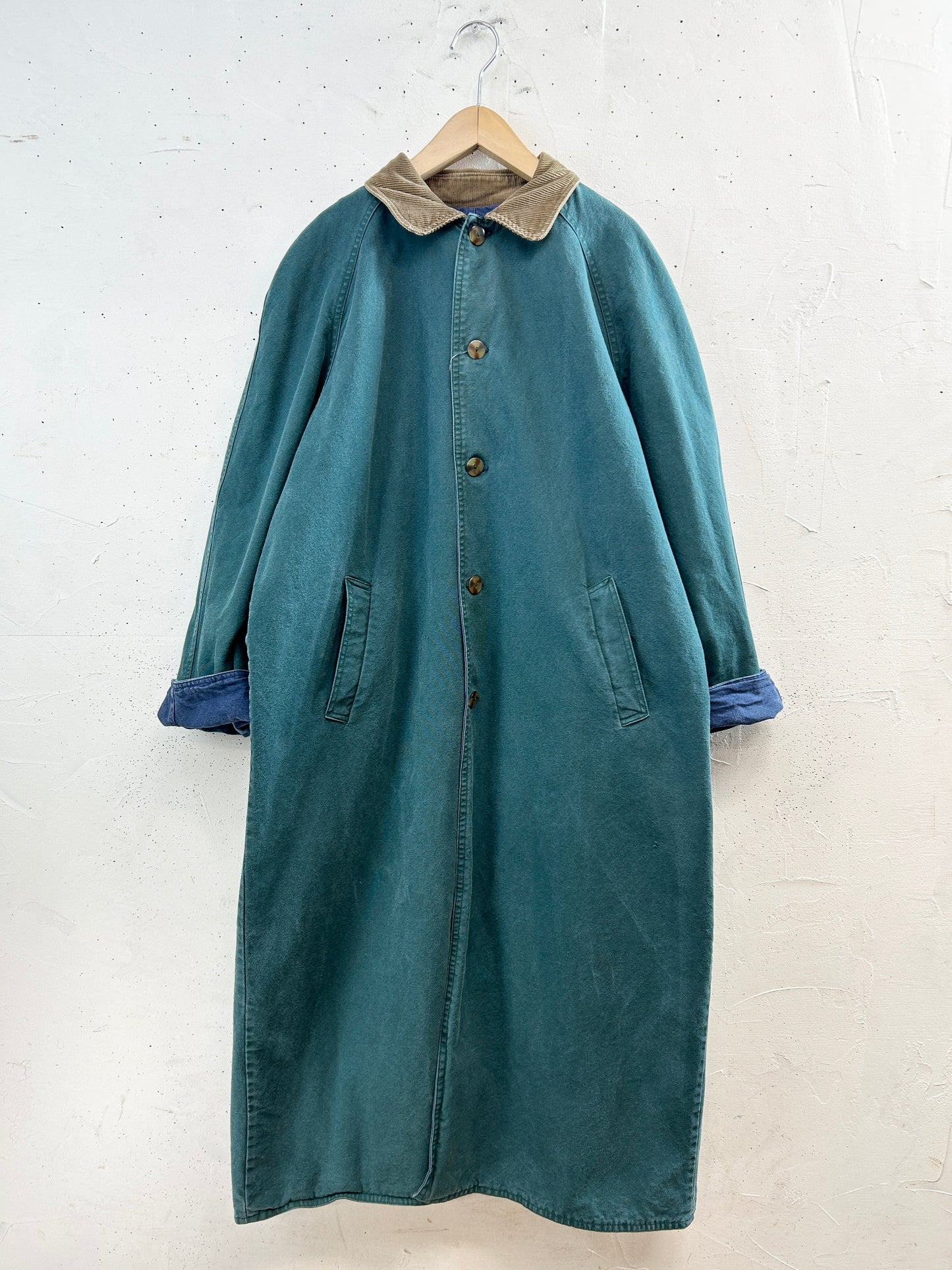 Vintage Denim Coat Navy &Green Reversible [L31042]
