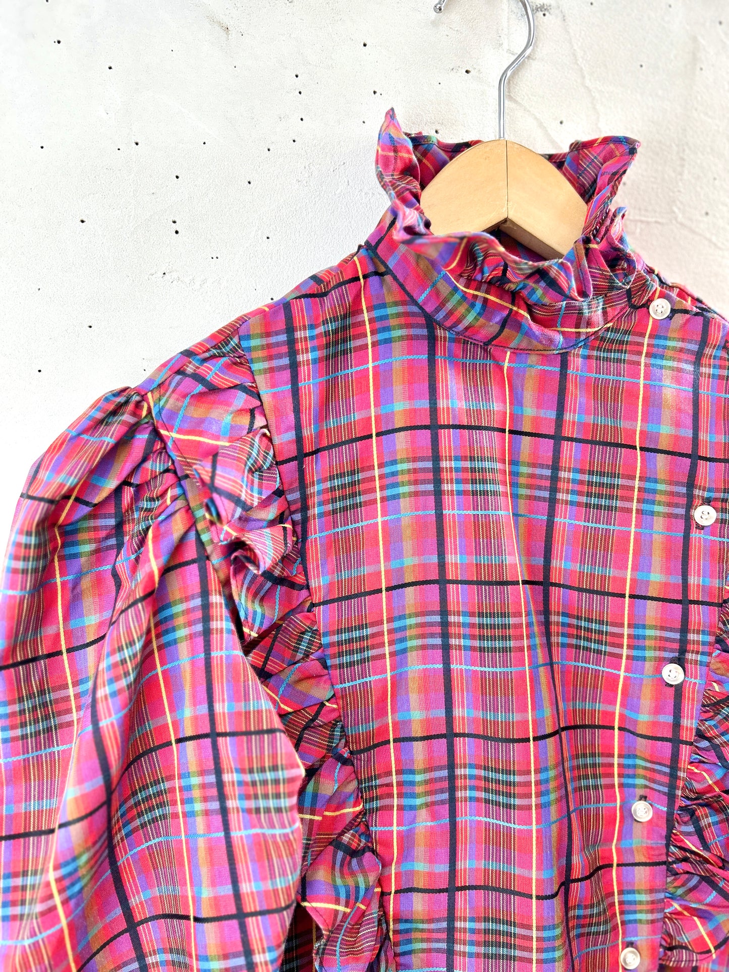 ’70s Vintage Plaid Shirt [H30941]
