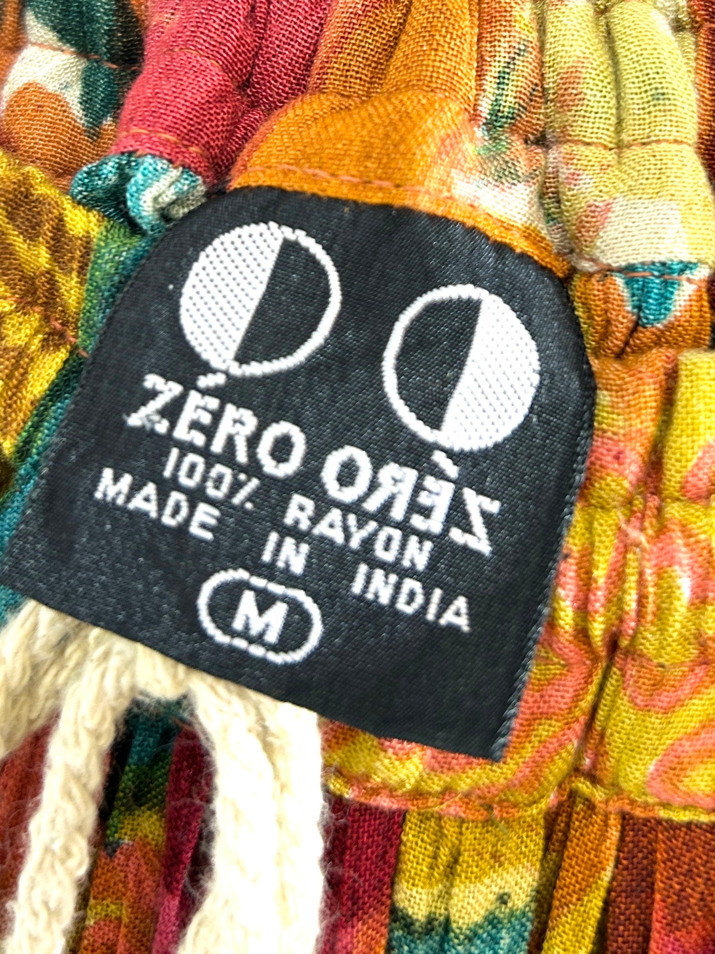 Vintage Rayon Skirt MADE IN INDIA [E32464]