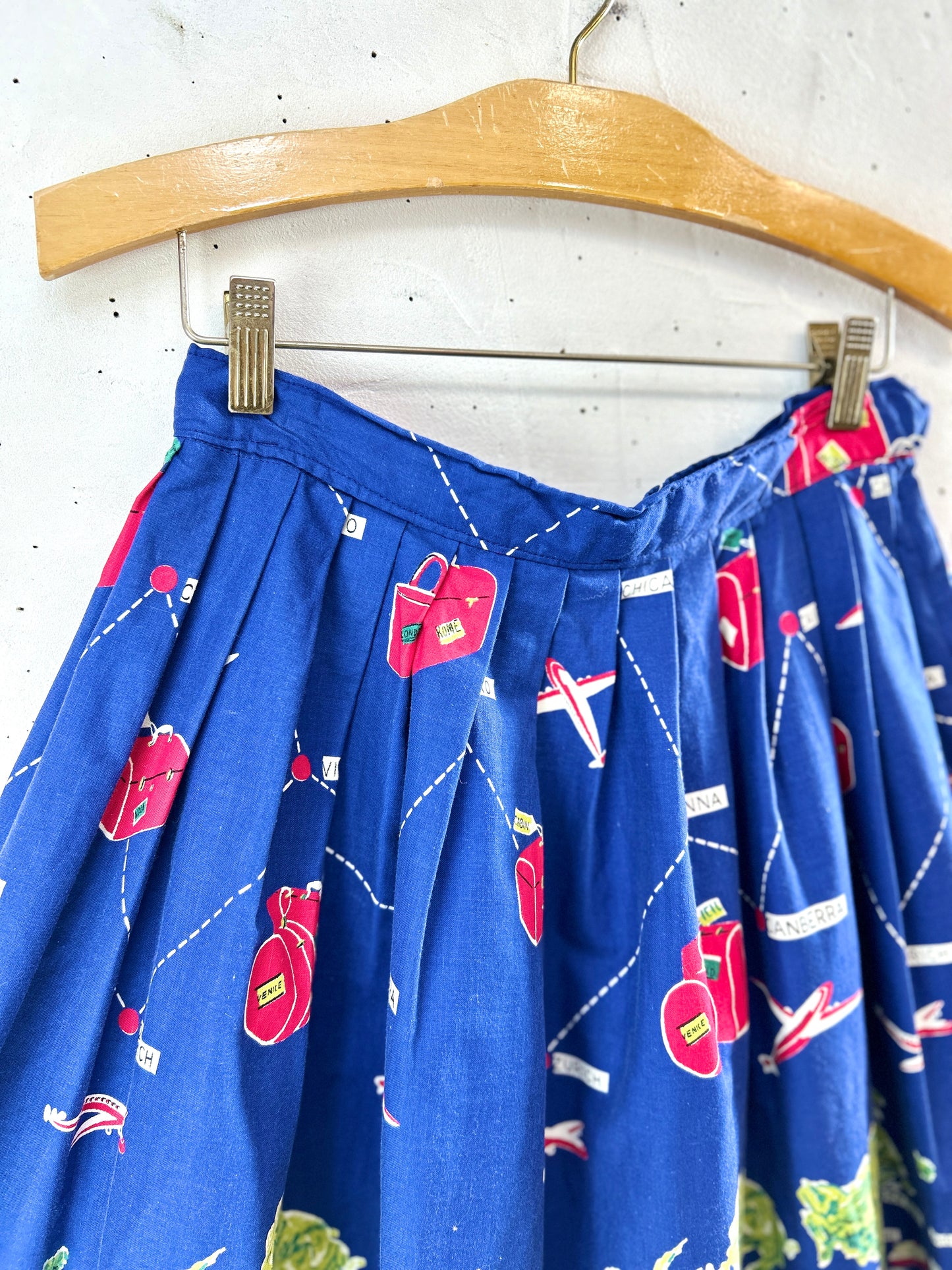 '70s Vintage End Pattern Skirt [I30178]