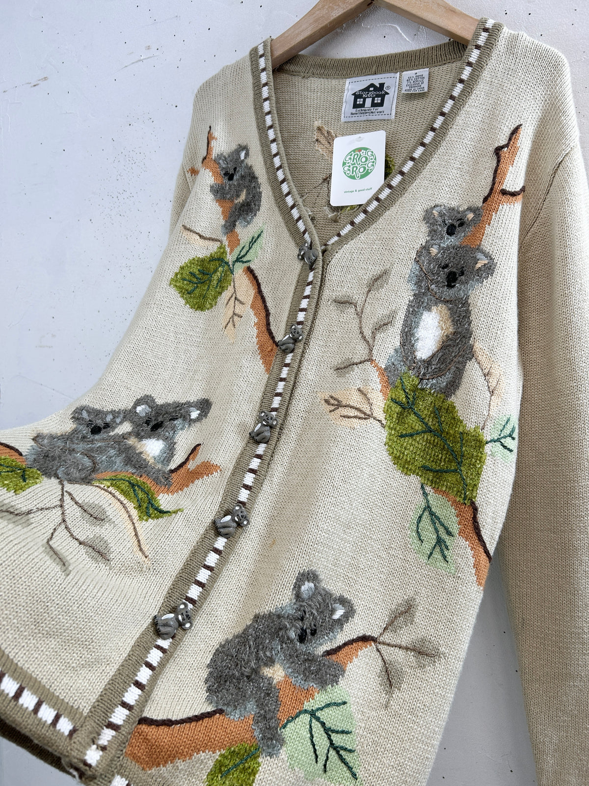 Vintage Cotton Knit Cardigan 〜Story Book Knits〜 [J34328]
