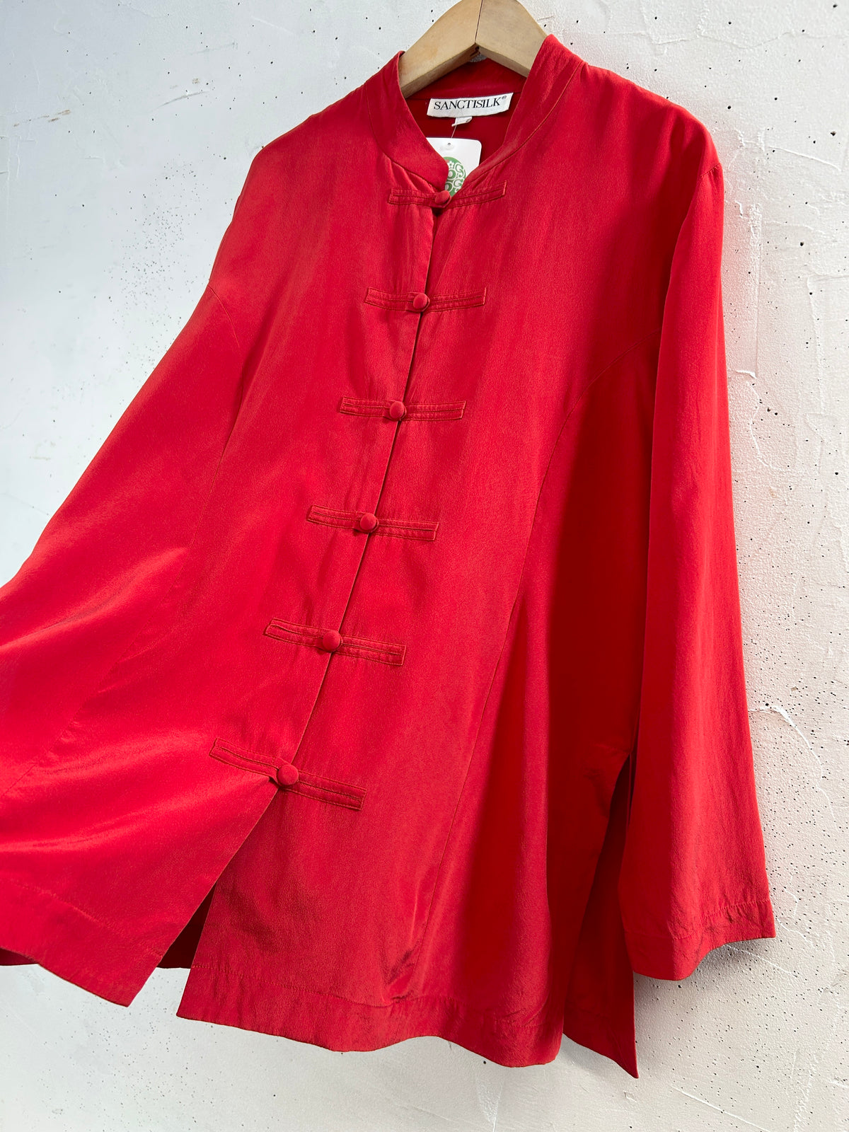 Vintage Silk China Shirt [J34133]