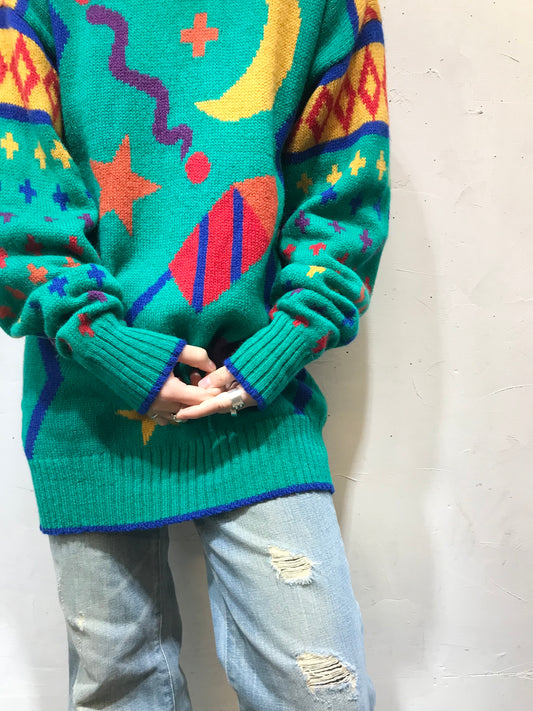 Vintage Wool Knit Sweater [K25697]