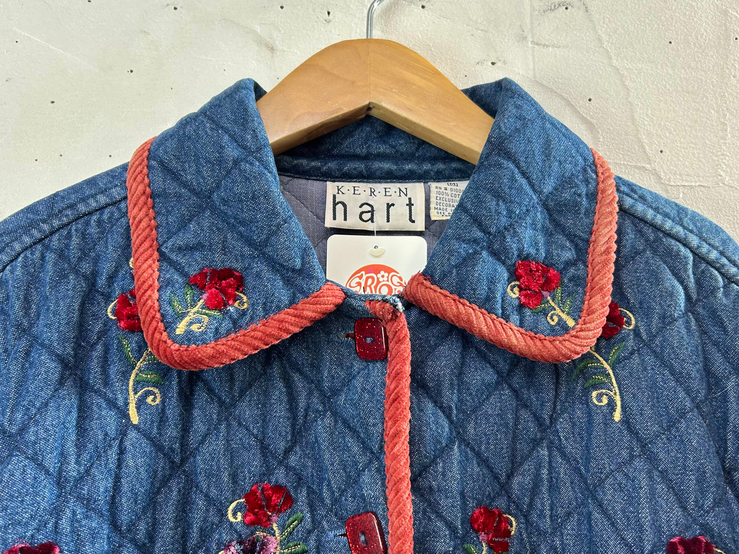 Vintage Quilting Denim Jacket [L29154]