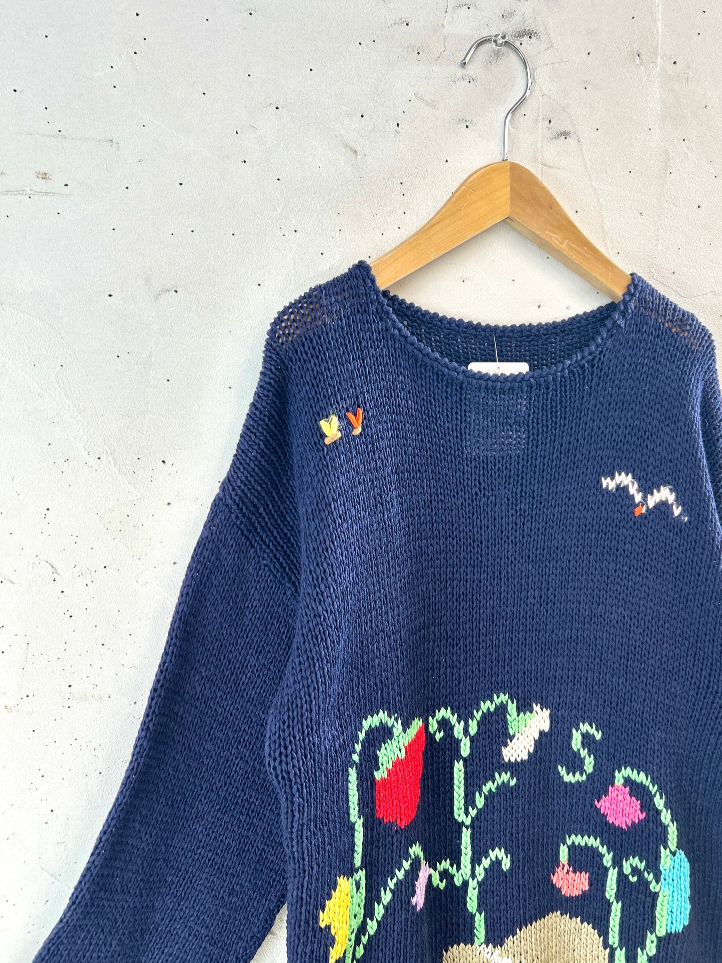 Vintage Cotton Hand Knit Sweater [J30667]