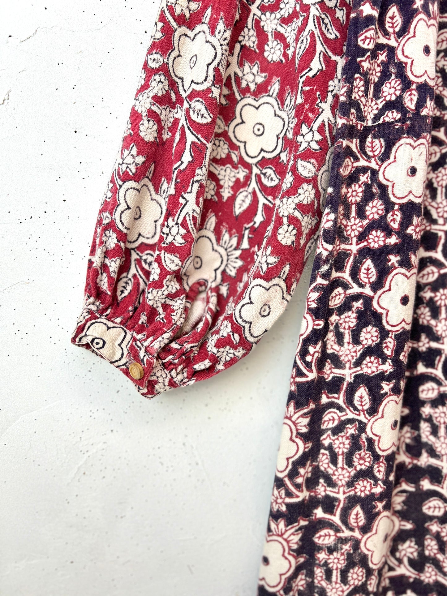 Vintage Block Print Dress [K30712]