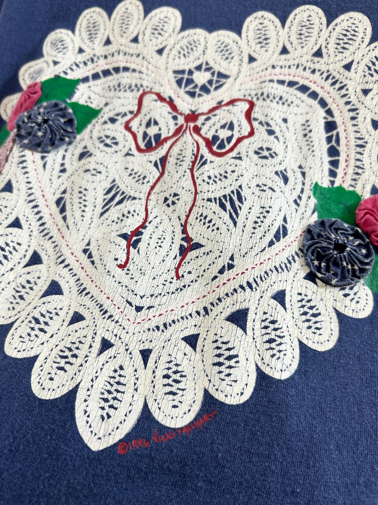 Vintage T SHIRT Yo Yo quilt [H30800]