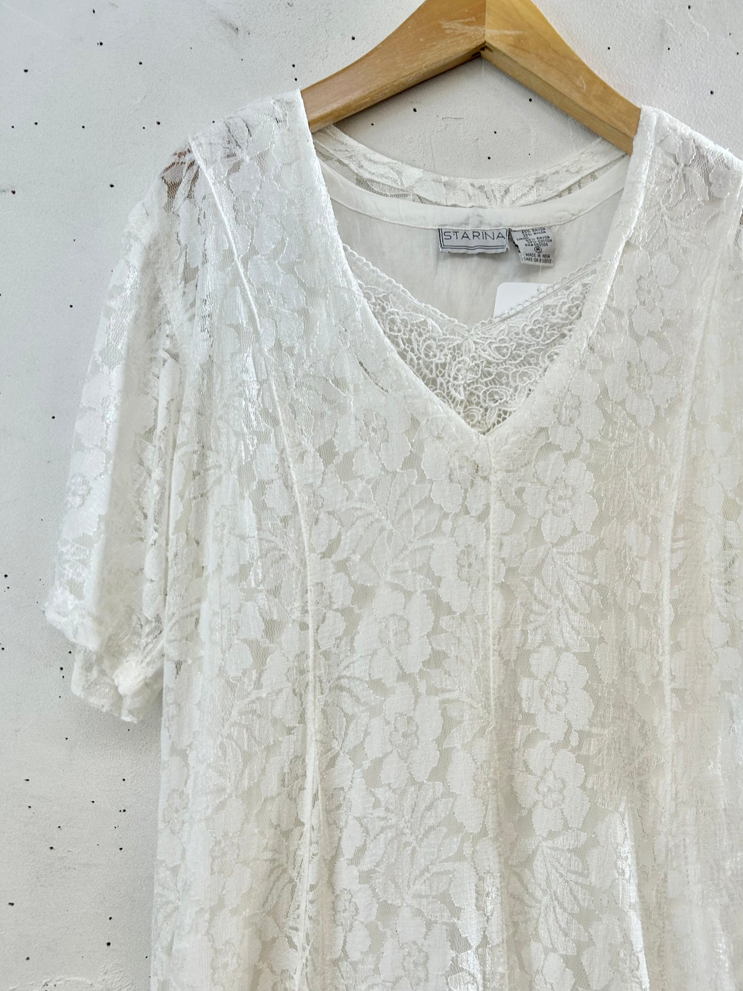 Vintage Lace Dress MADE IN INDIA [G30614]