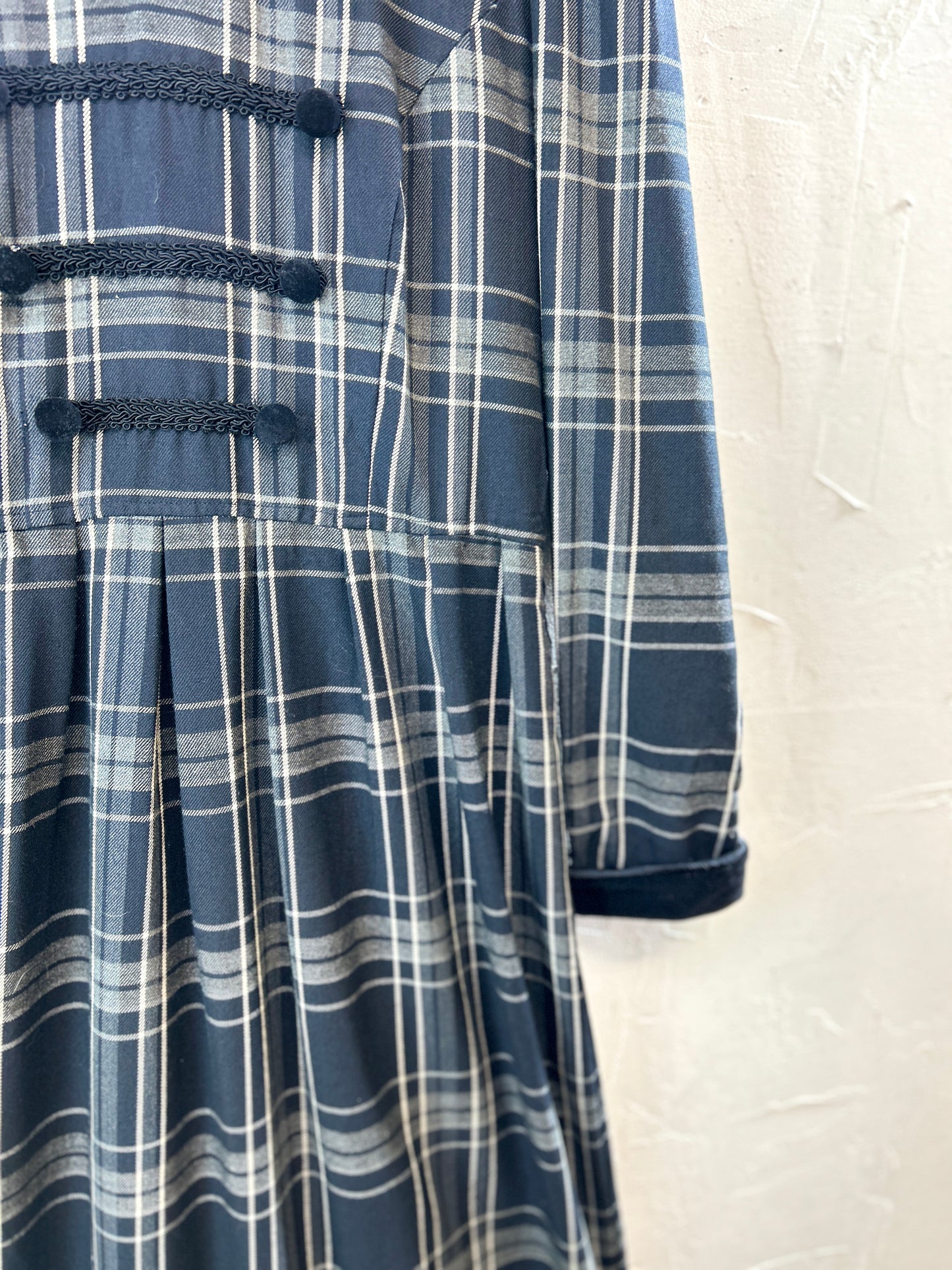 Vintage Plaid Dress [J30650]