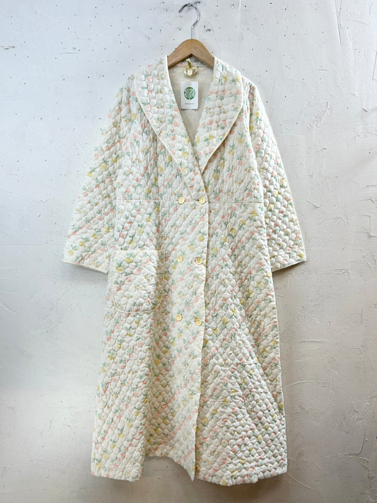 ’70s Vintage Quilting Gown [I30306]