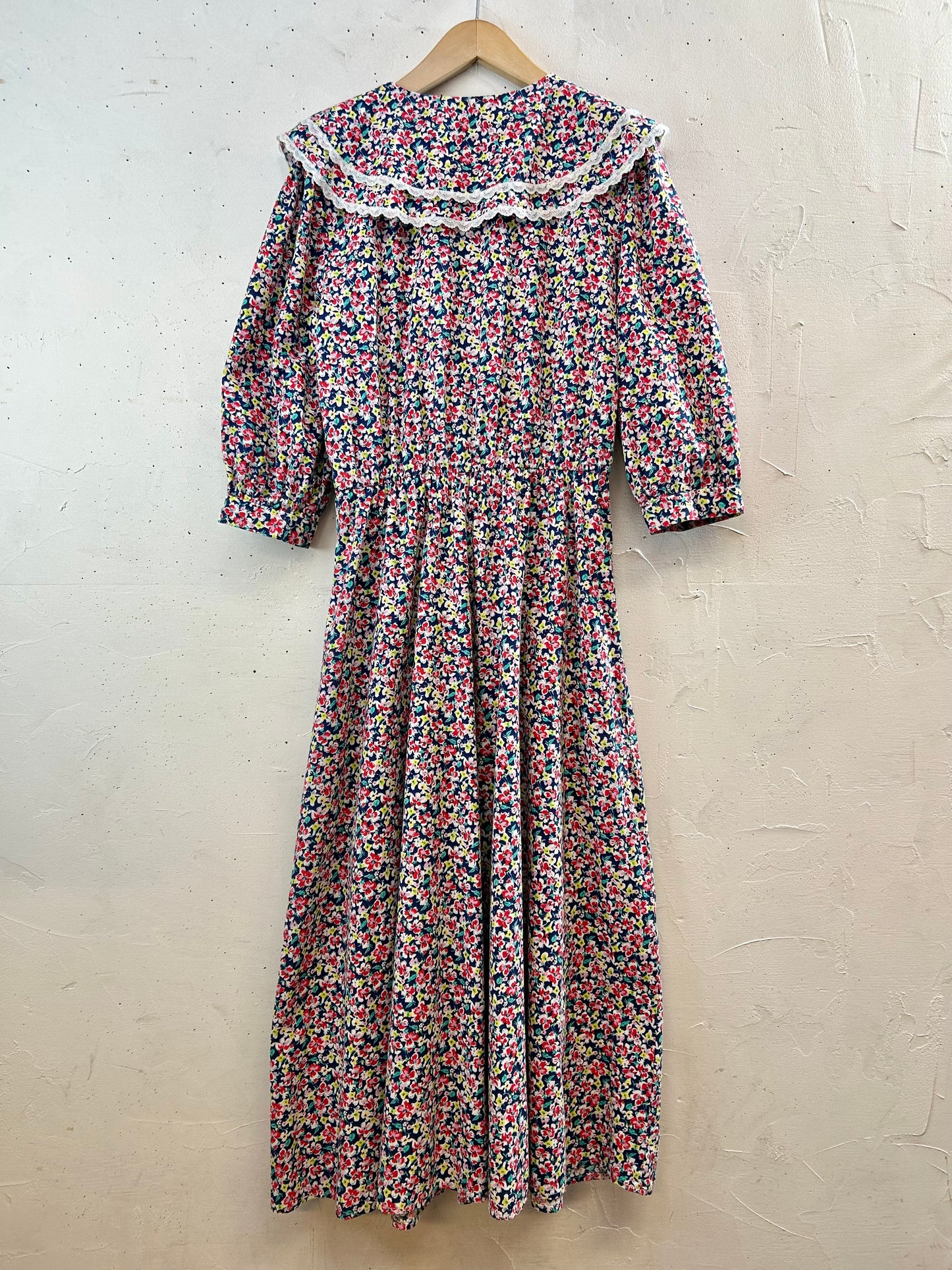 '80s Big Collar  Dress MADE IN USA [G30813]