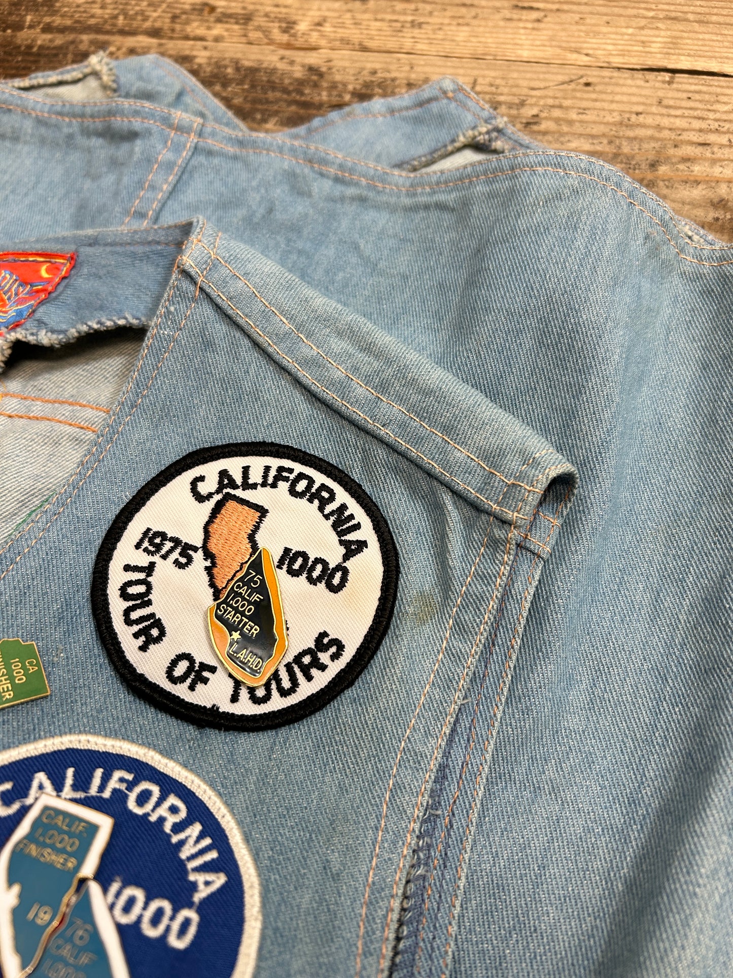 '70s Vintage Patch Vest [K30781]