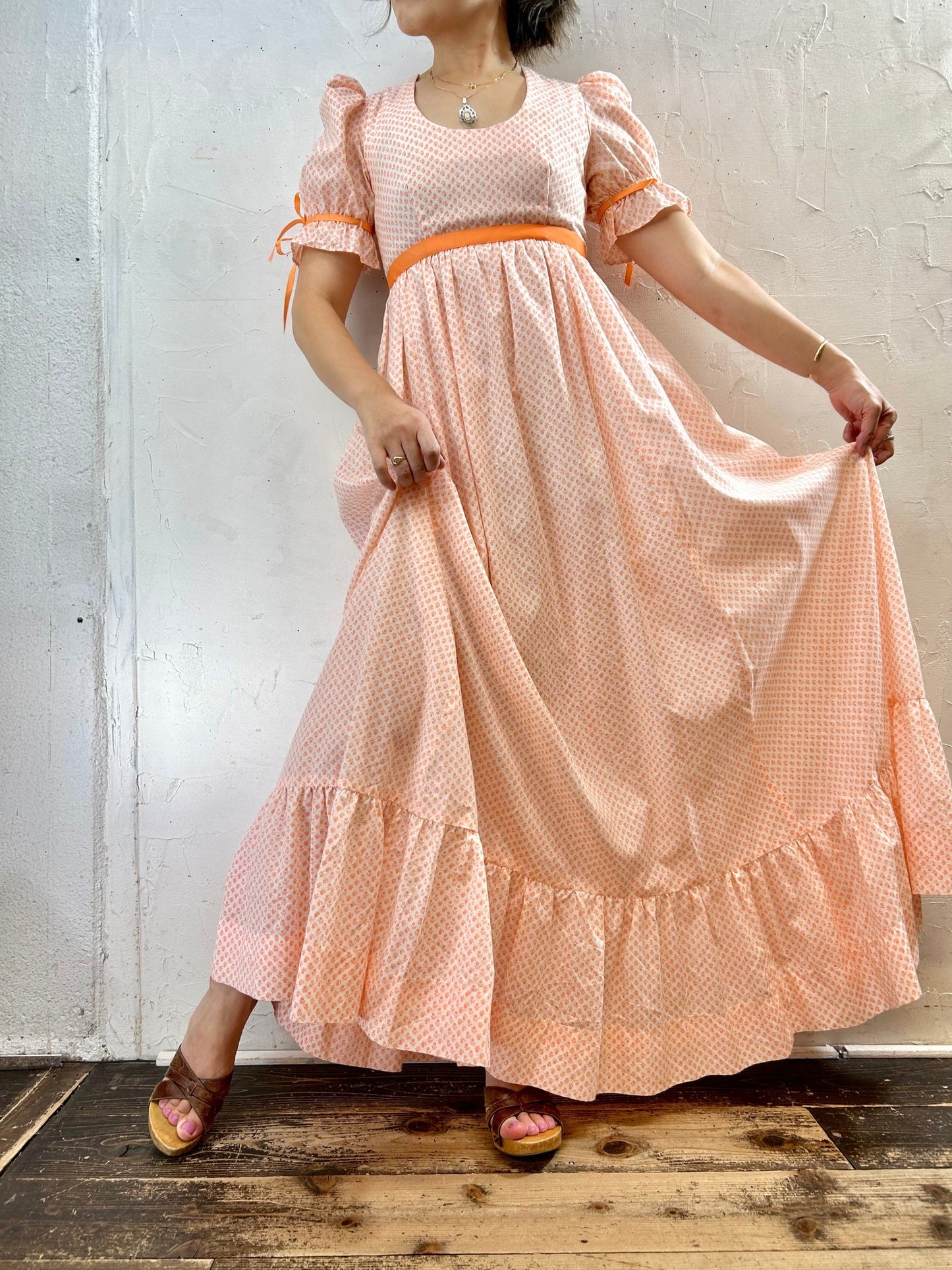 ‘70s Vintage Dress [H28145]