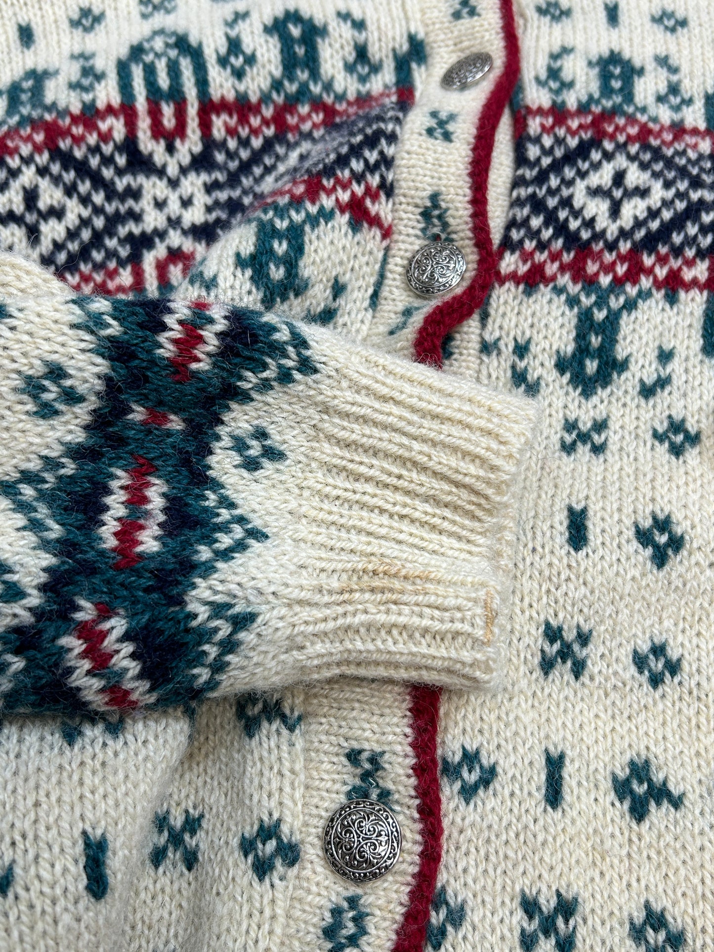 Vintage Nordic Knit Cardigan MADE IN USA 〜L.L.Bean〜 [A31407]