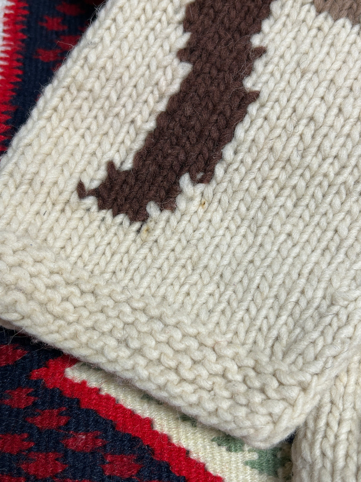Vintage Hand Knit Smile Flower [I33946]