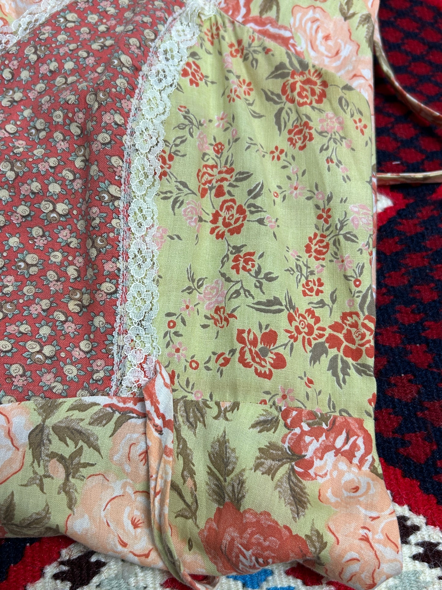 '70s Vintage Dress 〜Homespun〜 [G32910]