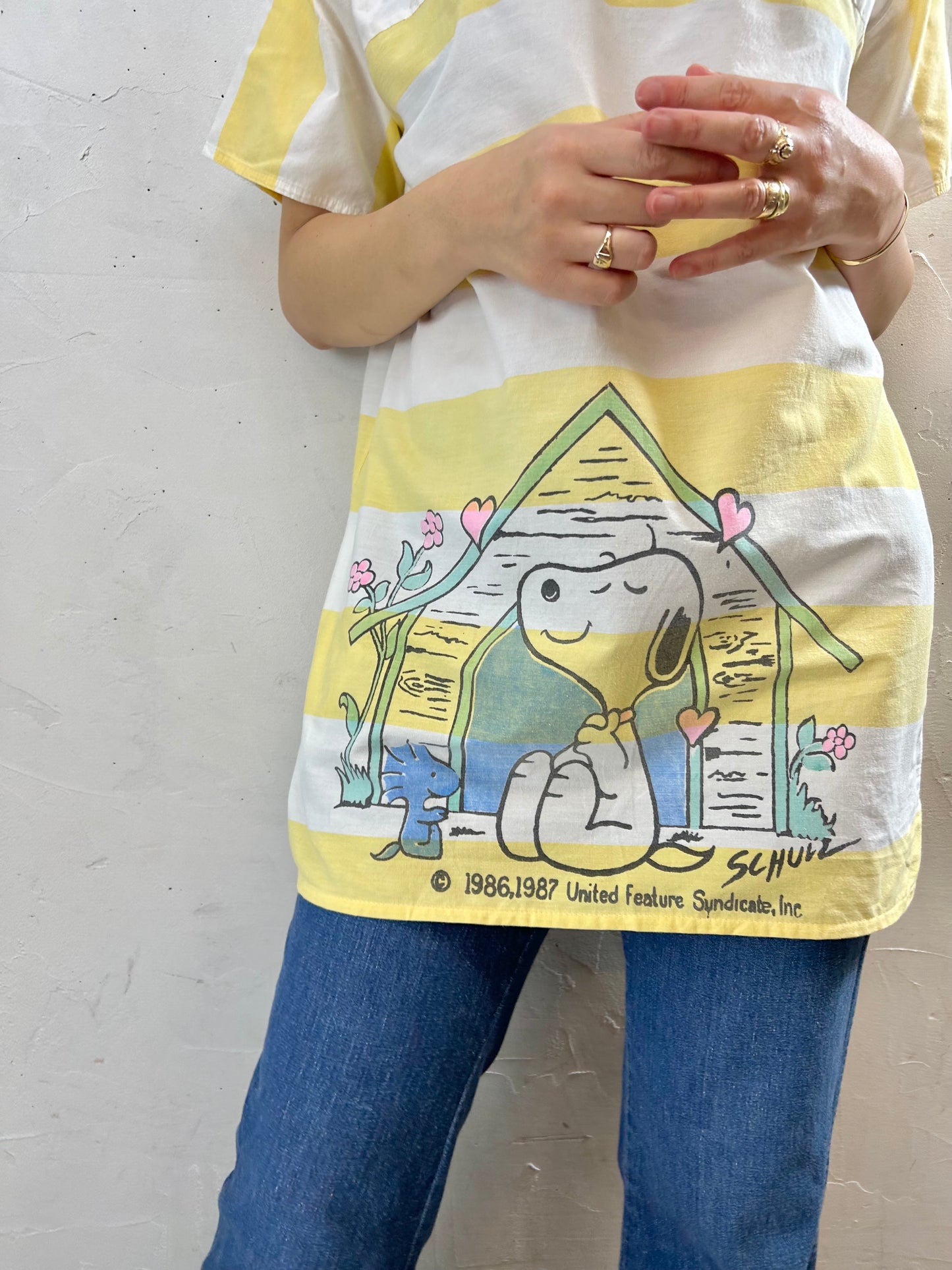 ’80s Vintage PEANUTS Shirt  [G27963]