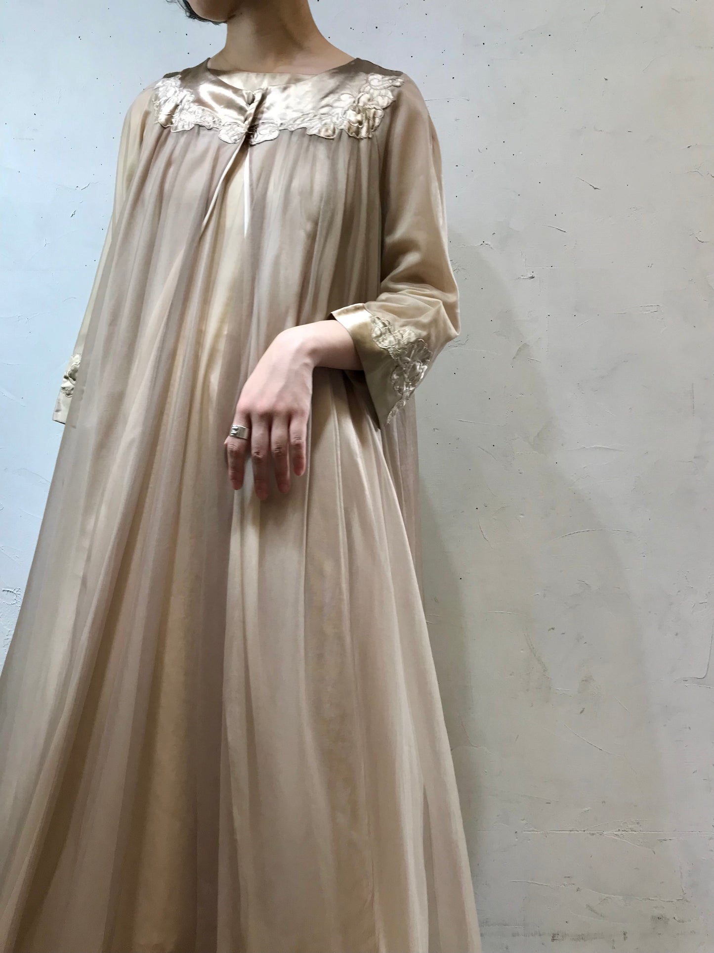 60s Vintage Lingerie Gown [I25047]