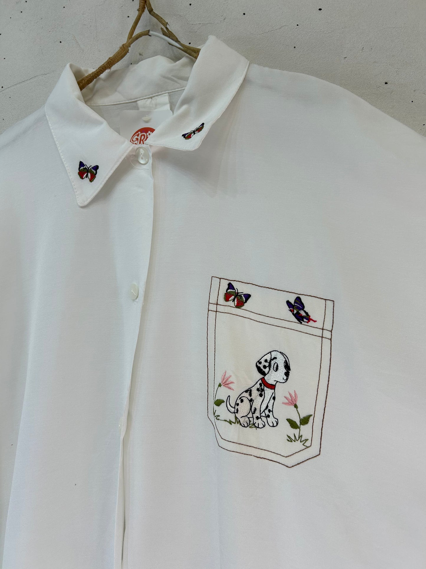 Vintage Dalmatian Emroidery Shirt [D26799]