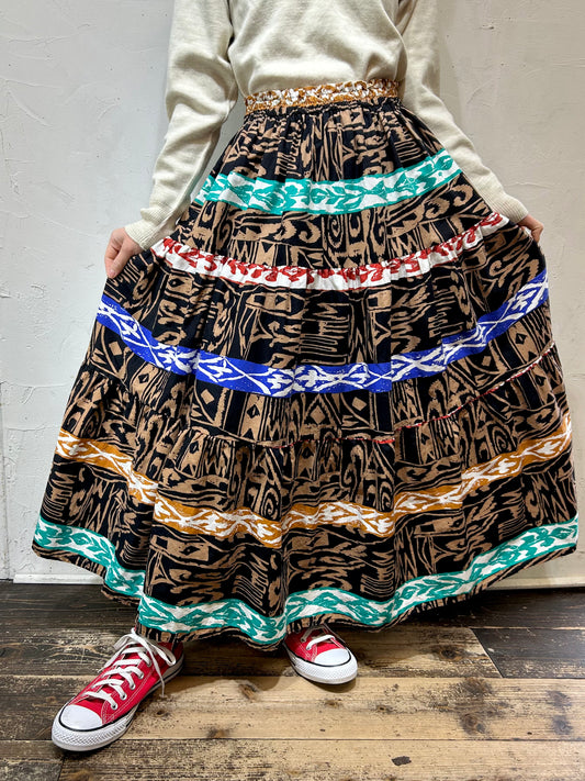 Vintage Tiered Skirt MADE IN USA [B26301]