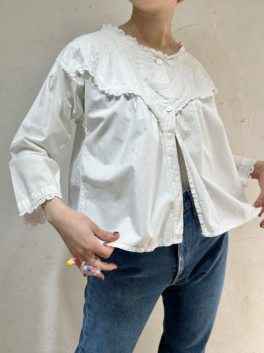 '40s-'50s Vintage Night Blouse[C26472]