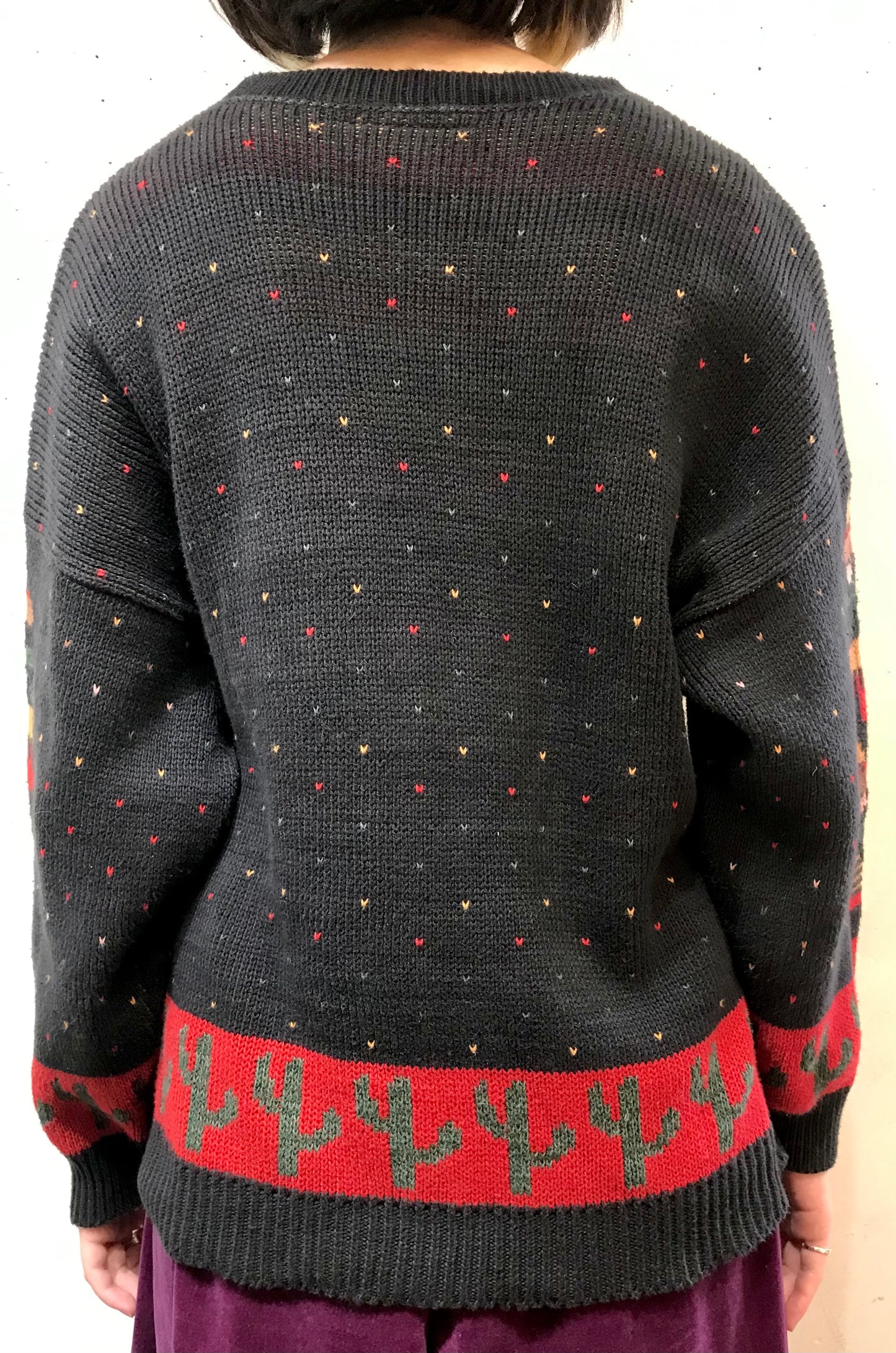 Vintage Cotton Knit Sweater MADE IN USA [K25435]