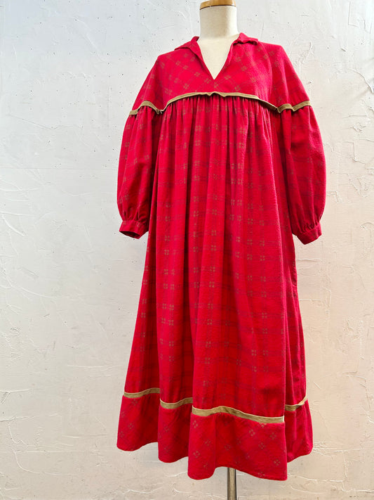 Vintage Flannel Dress [I28555]