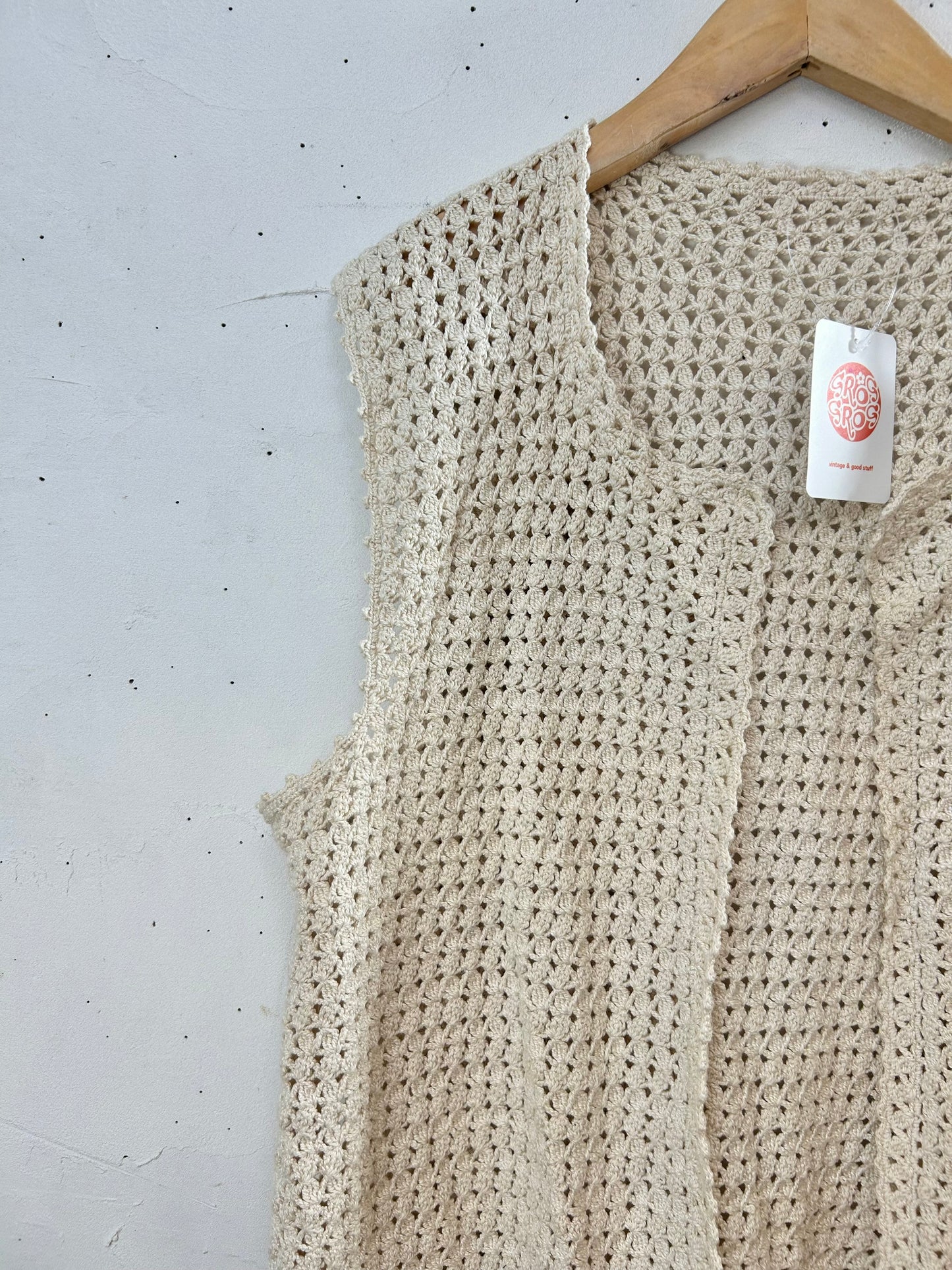 Vintage Crochet Knit Vest [H28146]