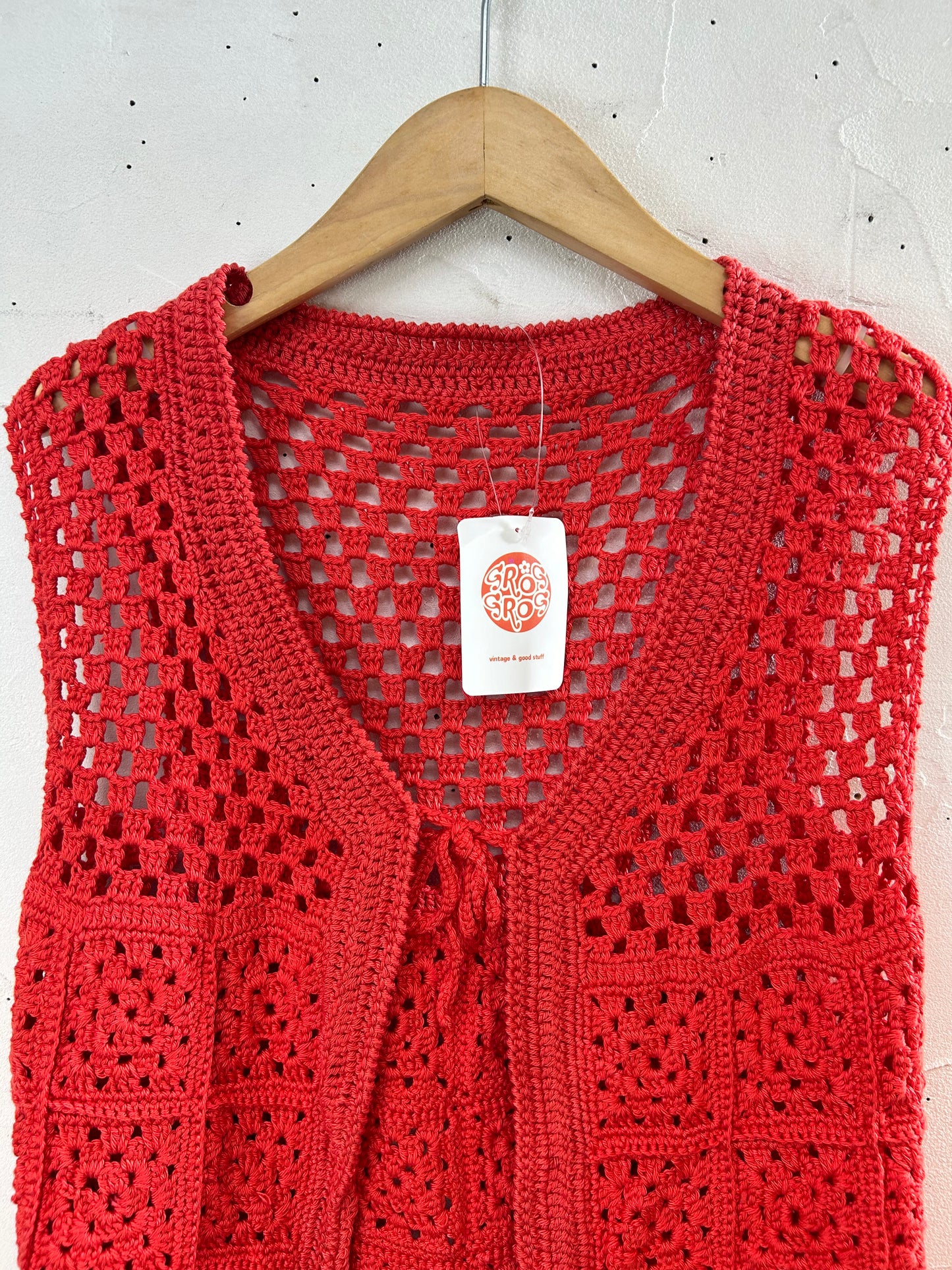 Vintage Crochet Knit Vest[H28148]