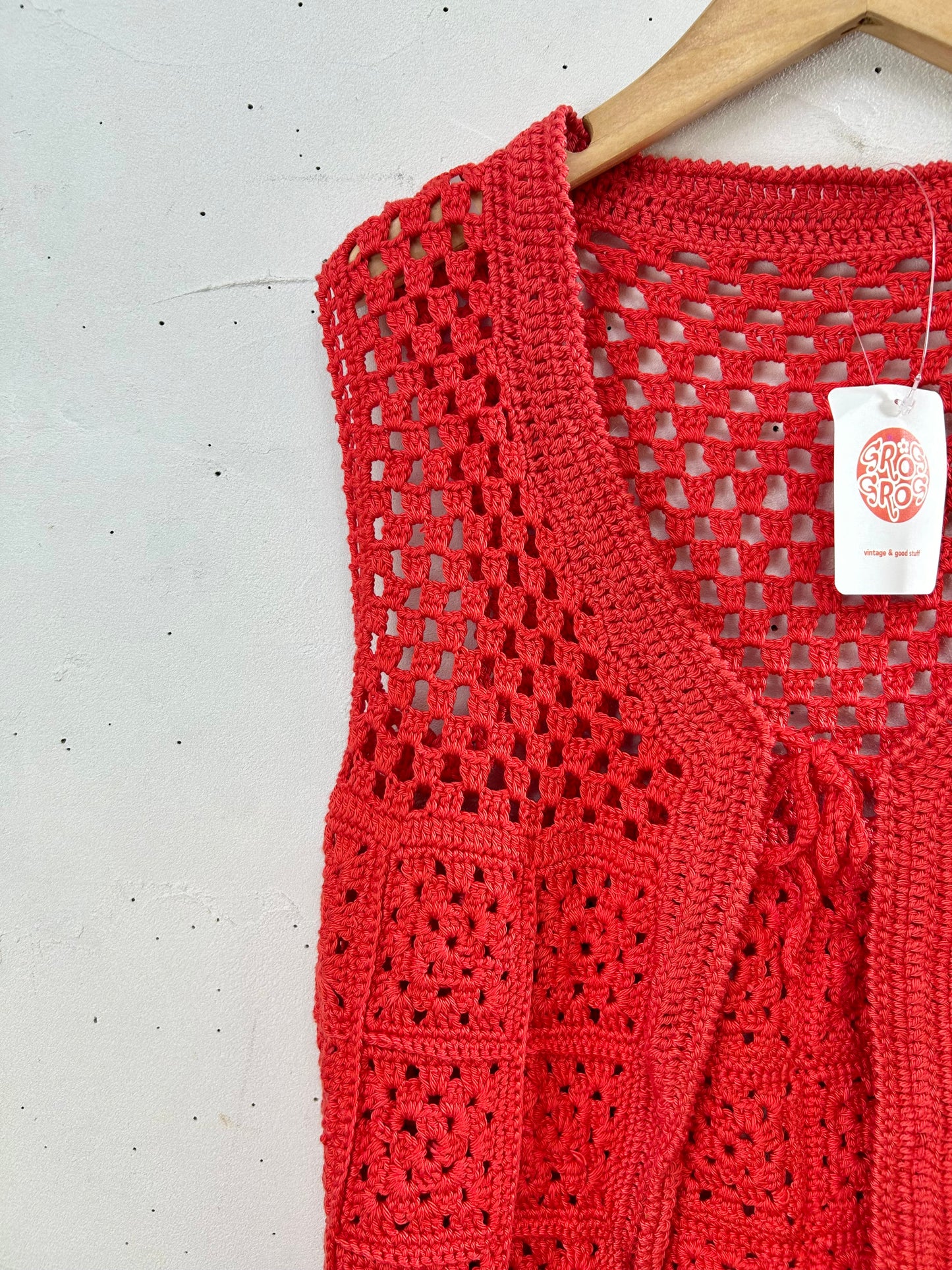 Vintage Crochet Knit Vest[H28148]